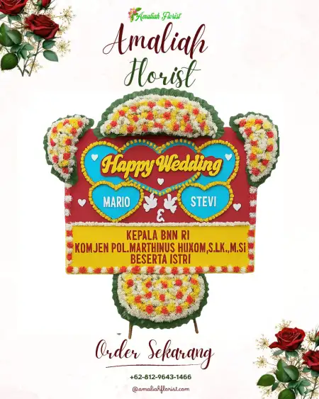 Papan Bunga Pernikahan Girimakmur